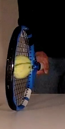 hand-held racquet.