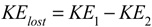 Formula for total potential energy lost during impact.