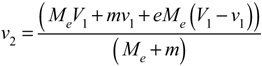 Formula for final ball speed using only incident parameters.