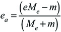 Equation deriving ACOR from effective weight and COR.