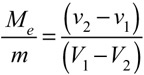 Alternative formulation of conservation of momentum formula.